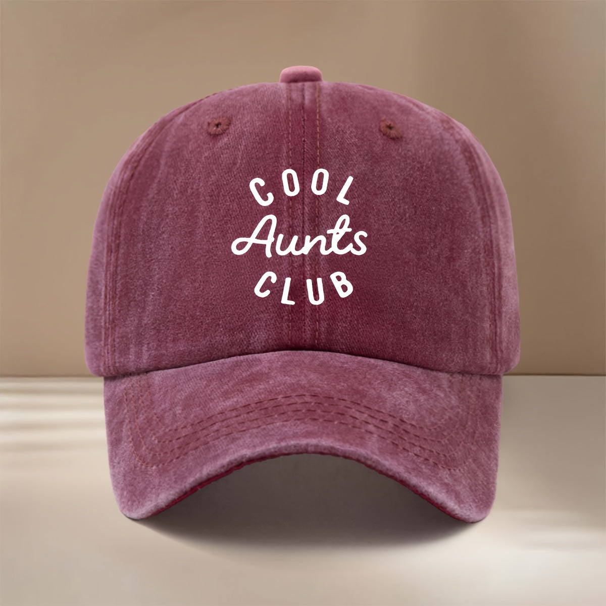 Aunts Cool Club Letter Pattern Baseball Cap Lightweight Fashion Hip-Hop Hat Unisex 6-Panel Cap for Friends' Gatherings, Camping, Comfortable Textured Style, Versatile Duckbill Cap Casual Trendy All-Season Adjustable Size Trucker Hat