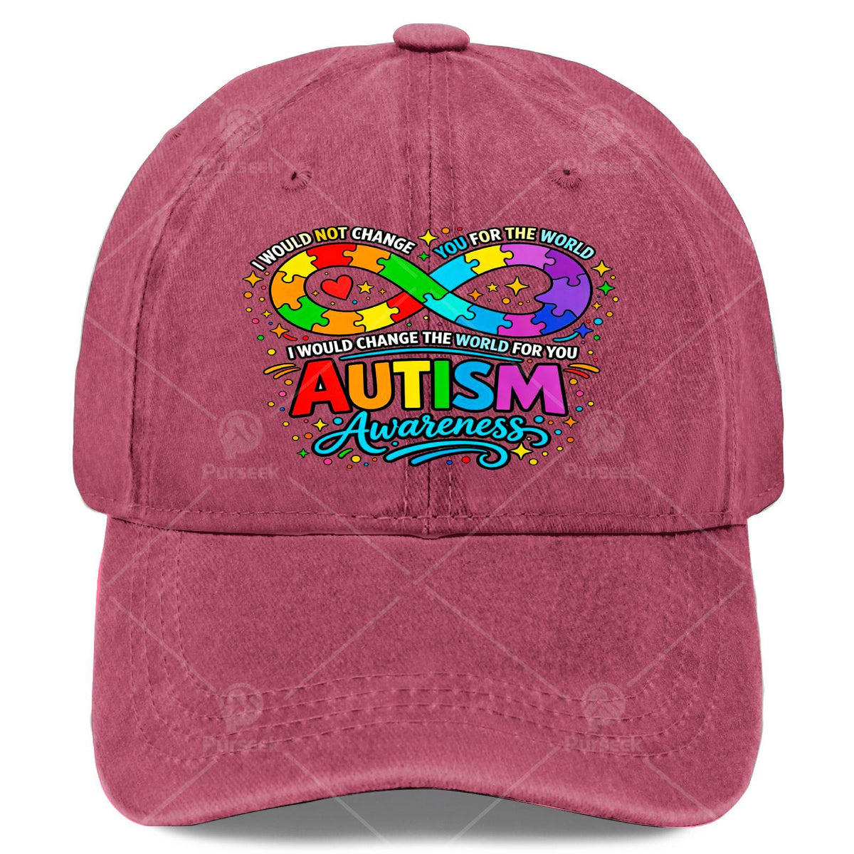 Autisms Awareness Infinitys Symbols Puzzle Neurodiversity Baseball Hat Unisex