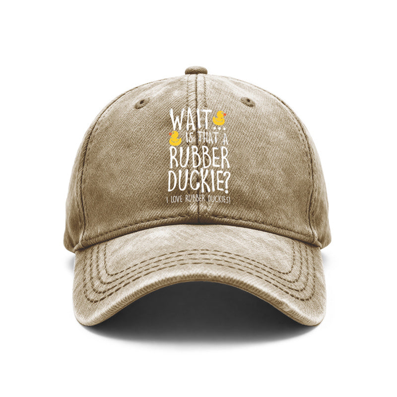 A Vintage Washed Unisex Baseball Cap with a Rubber Duck Theme, Fun Slogan Print, And Adjustable Design, Suitable for Outdoor Activities And Everyday Wear. It'S a Great Gift for Both Men And Women, Perfect for Gifting to Friends And Family