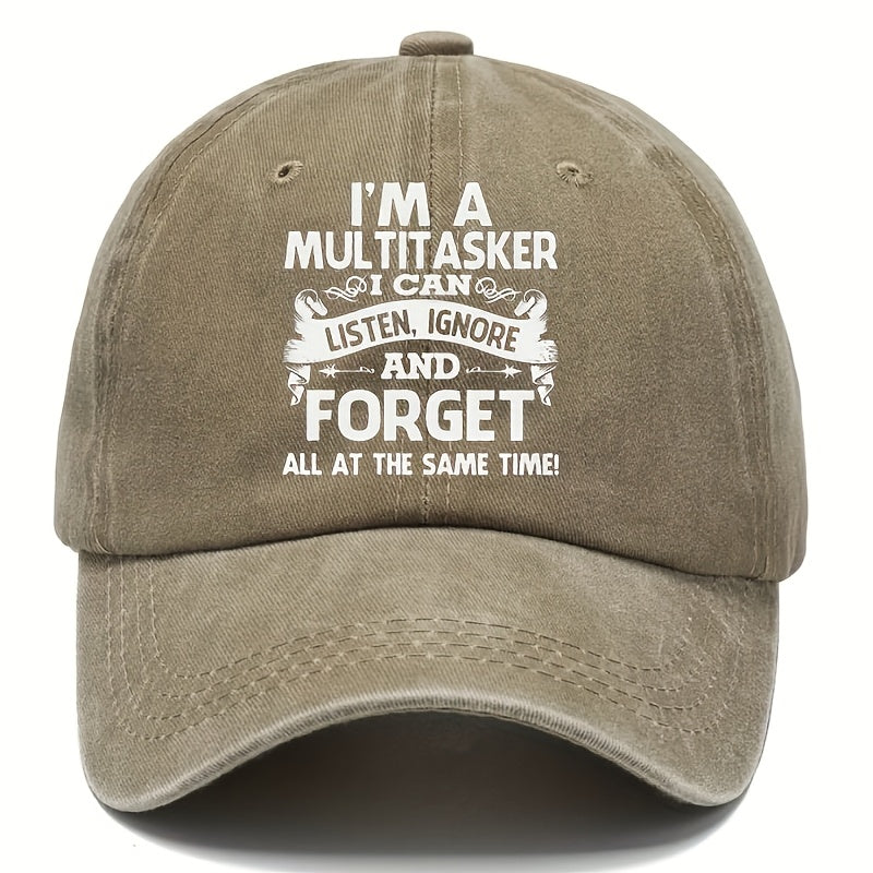 Cool Hippie Curved Brim Baseball Cap, Multi-task Printed Replica Old Trucker Cap, Casual Outdoor Sports Baseball Cap
