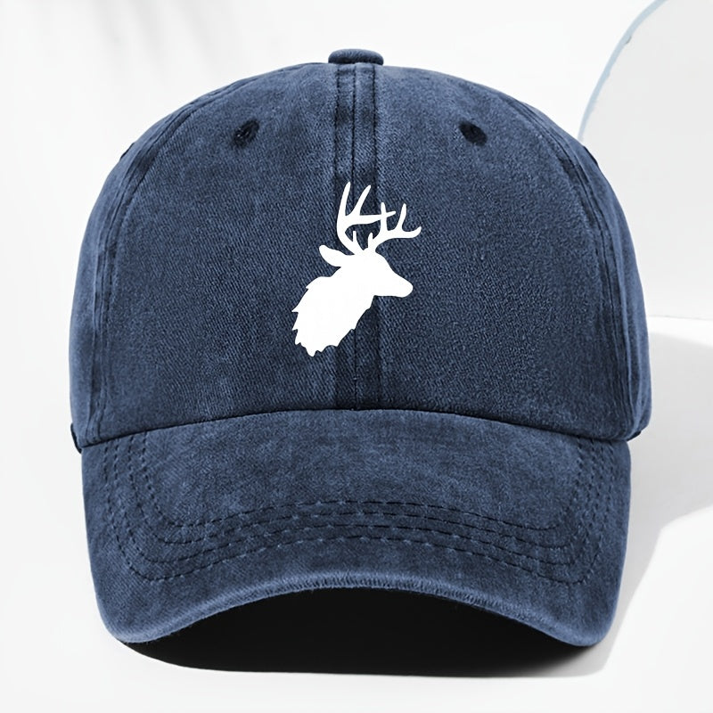 Unisex Animal Print Washed Vintage Baseball Cap Fashion Men Women Sun Hat Adjustable Size Trucker Cap Suitable for All Seasons Daily Wear