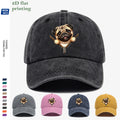 1pc Pug Zipper Print Baseball Cap, Cute Animal Pattern Headwear, Fashionable and Versatile Hat Accessory, Unisex Street Style Hat with Adjustable Size, Slimming and Face-Shaping, Suitable for Daily Outings, Parties, Dates, Shopping, Outings