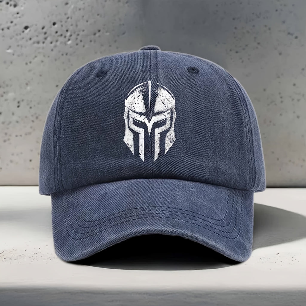 Women'S Baseball Cap, Spartan Warrior Element Pattern, Conveying The Concept of Power And Courage, Classic Retro, Street Trendy, Unisex Duckbill Hat, Suitable for Ancient Greek Theme Parties, Historical Cultural Events, Daily Outing Outdoor Sports