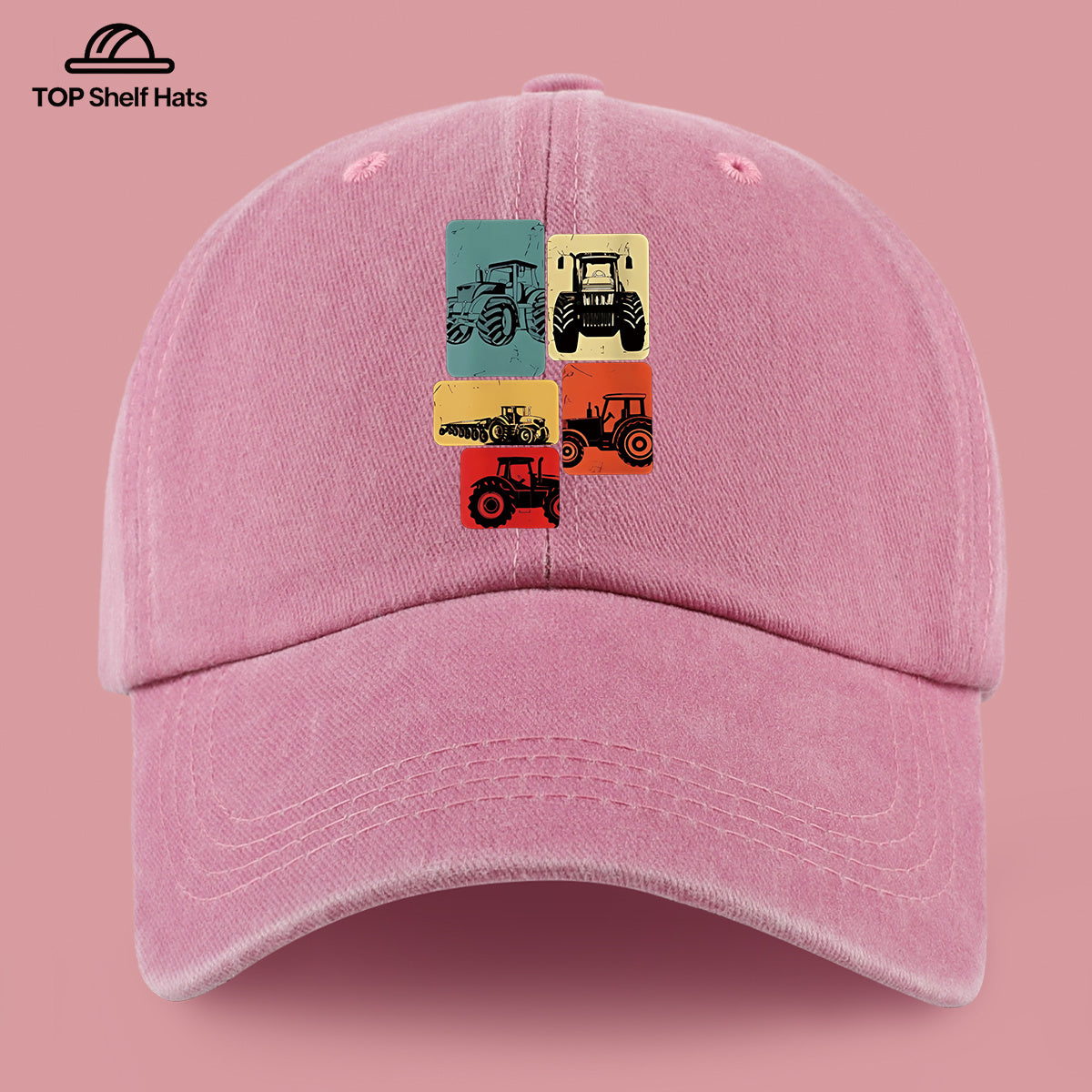 1pc 1pcs Vintage Tractor Print Baseball Cap - Adjustable Unisex & Suitable for Outdoor Sports, Fishing, Beach Vacations - Lightweight Breathable Retro Tractor Hat for Men & Women, Ideal, Easter, Daily Wear