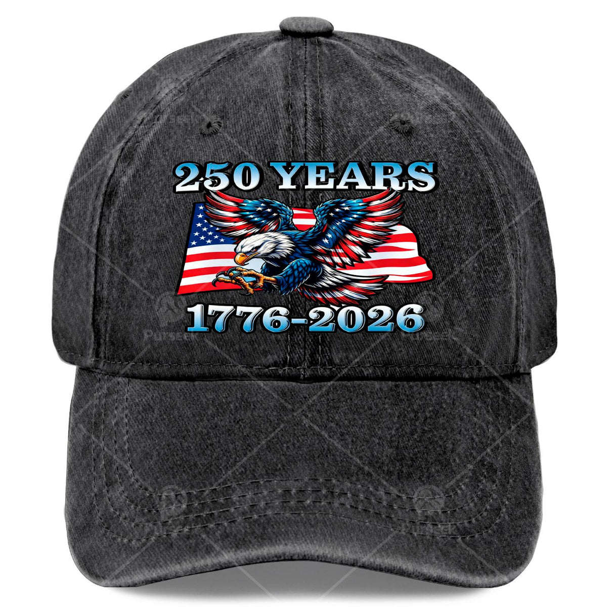 Vintage Patriotic Eagle and Flag 250 Years 17762026 Baseball Hat Unisex