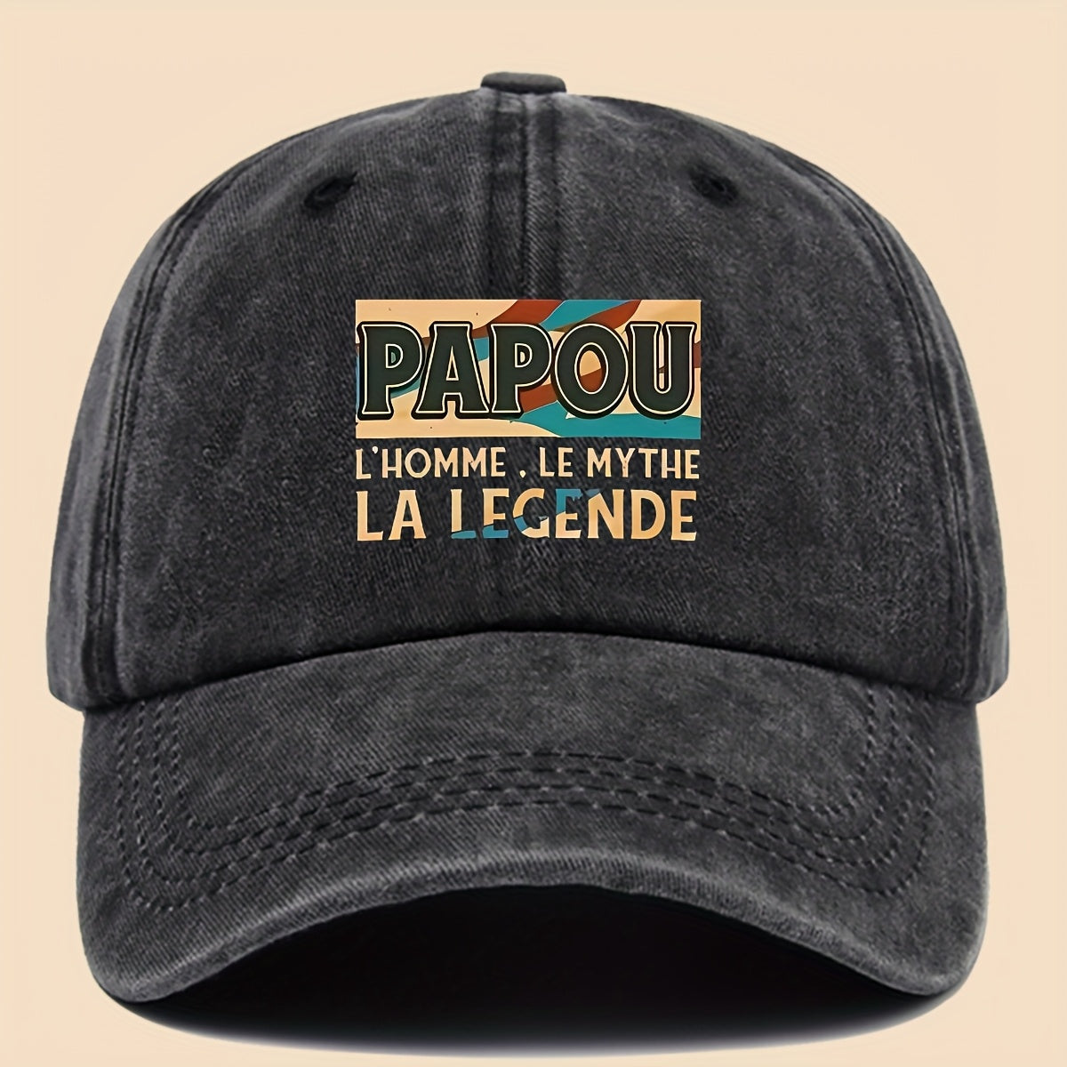 1pc PAPOU Vintage Trucker Hat - Adjustable Unisex Baseball Cap with Papa Print, Soft Lightweight Breathable Suitable for Outdoor Fishing, Hiking, Hunting, Casual Wear, Suitable for Dad, Mom, Youth, for Sports Gifts for Men & Women