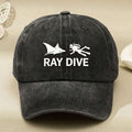 Ray Dive Shark Diver Design Hat for Men Women Vintage Casual Streetwear Cap for Summer Anniversary Gift
