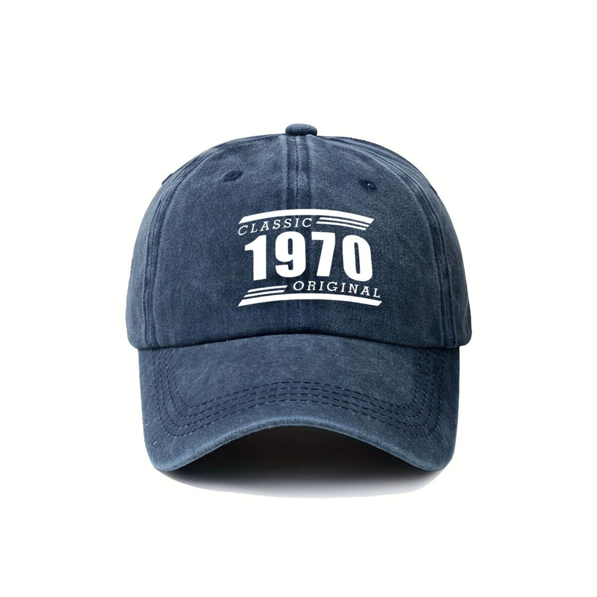 1970 Classic Vintage Washed Distressed Duckbill Cap, Unisex, Outdoor Baseball Cap, Adjustable, Washed Vintage Style, Lightweight And Breathable Golf Cap