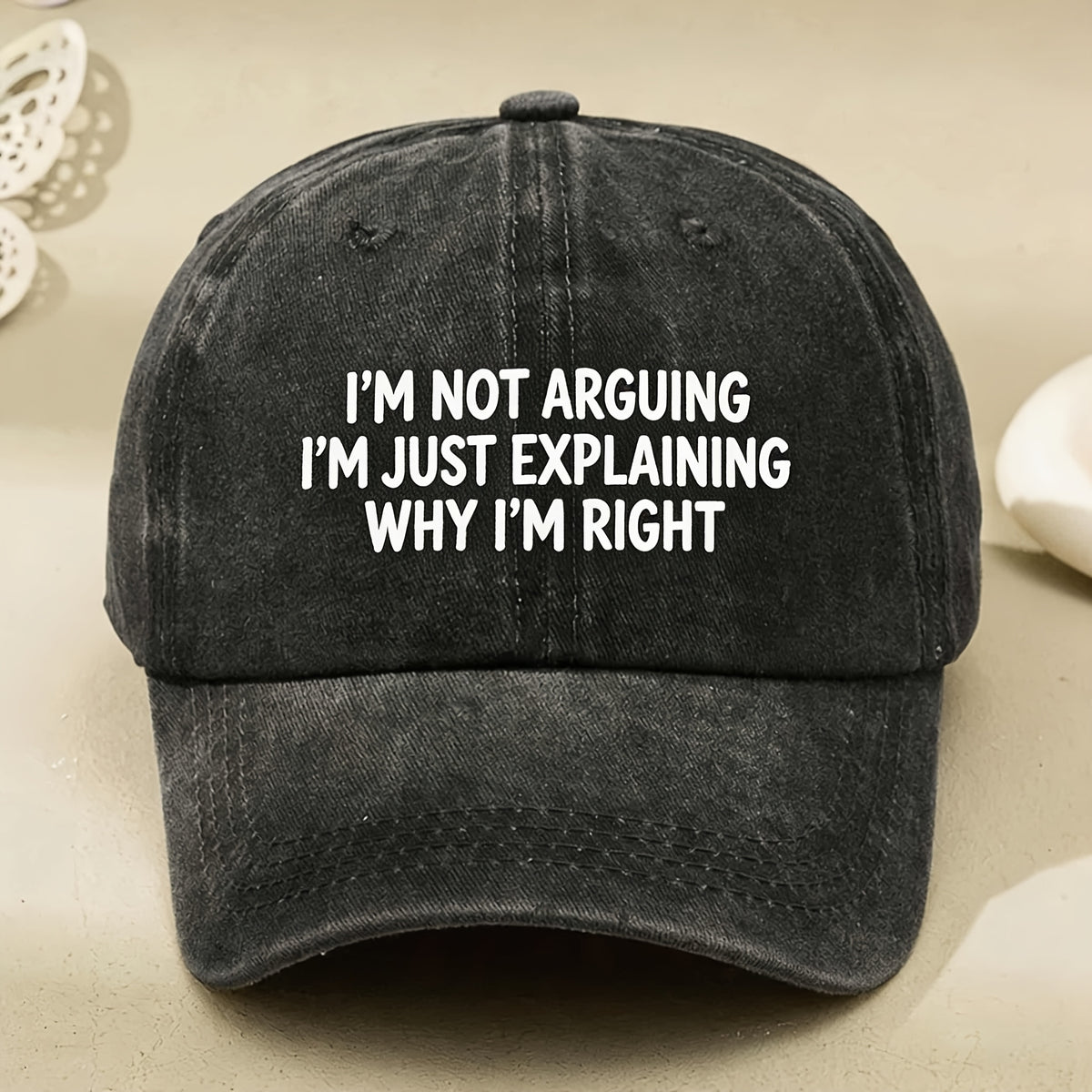Funny Quote Baseball Cap for Men Women Vintage Casual Adjustable Hat Motivational Saying Street Style Gift