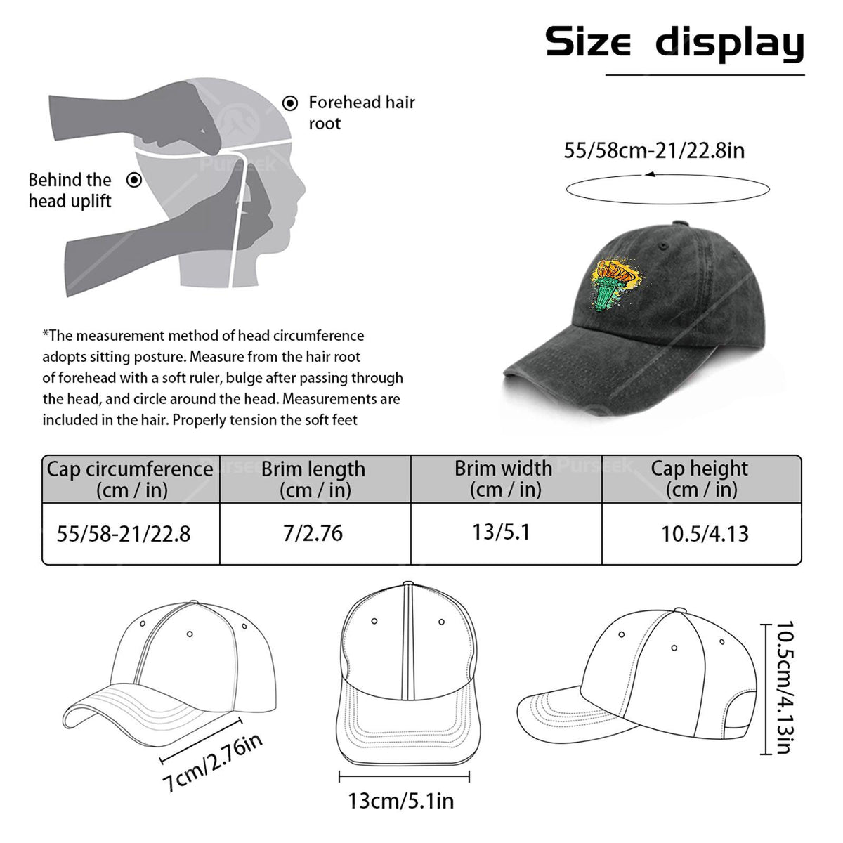 Fire of Liberty USA 250 French Retro Baseball Cap - Vintage Statue of Liberty Torch Print, Unisex Soft Washed Cap with Full Torch, Machine Washable Suitable for Christmas, 4th of, Games, Round-Top Curved Brim for Men & Women