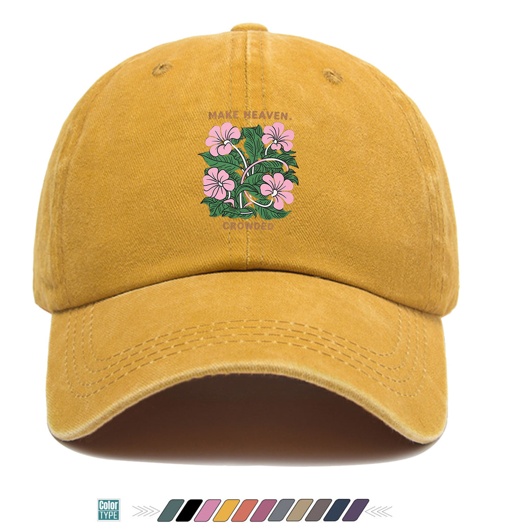 1pc 1pcs Floral Print Baseball Cap Suitable for Men & Women, Adjustable Duckbill Hat with Duckbill Visor, Breathable Sun Hat for Outdoor Travel, Casual Gift for Daily Outfits, Picnics, Birthdays - Trendy Present for Friends (Unisex)