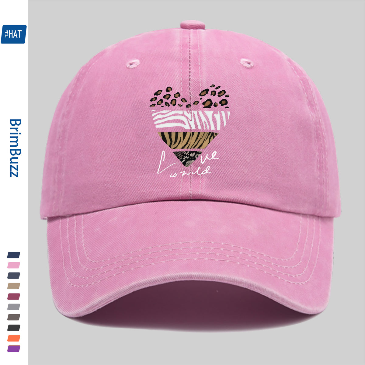1 Elegant Leopard Print Heart Pattern Baseball Cap, Fashionable, Casual And Stylish Printed Golf Cap, Perfect for Spring And Summer Holidays, Decorative Hat, Comfortable And Lightweight Headwear, Adjustable Buckle, Dad Hat