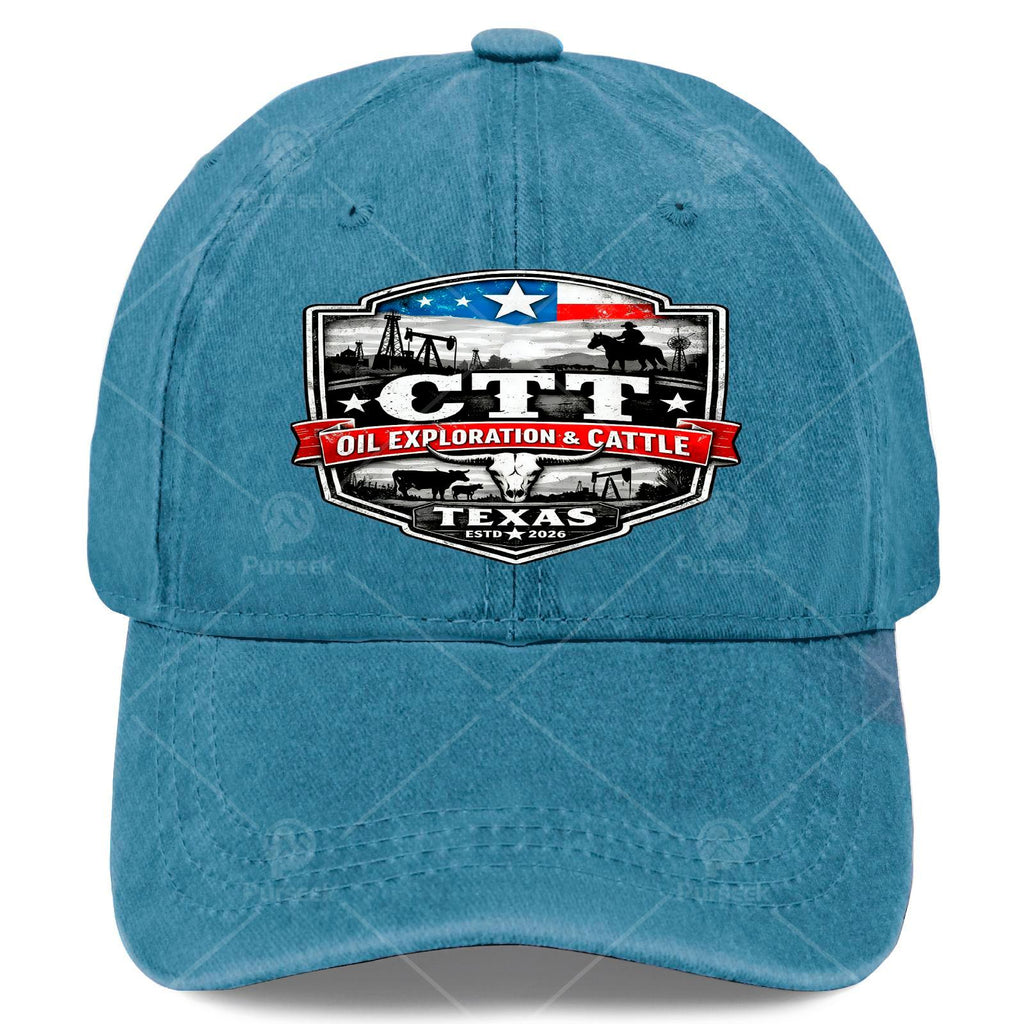 Unisex Soft Baseball from The MTEX Landman Series Featuring The CTT Oil Exploration Cattle Badge