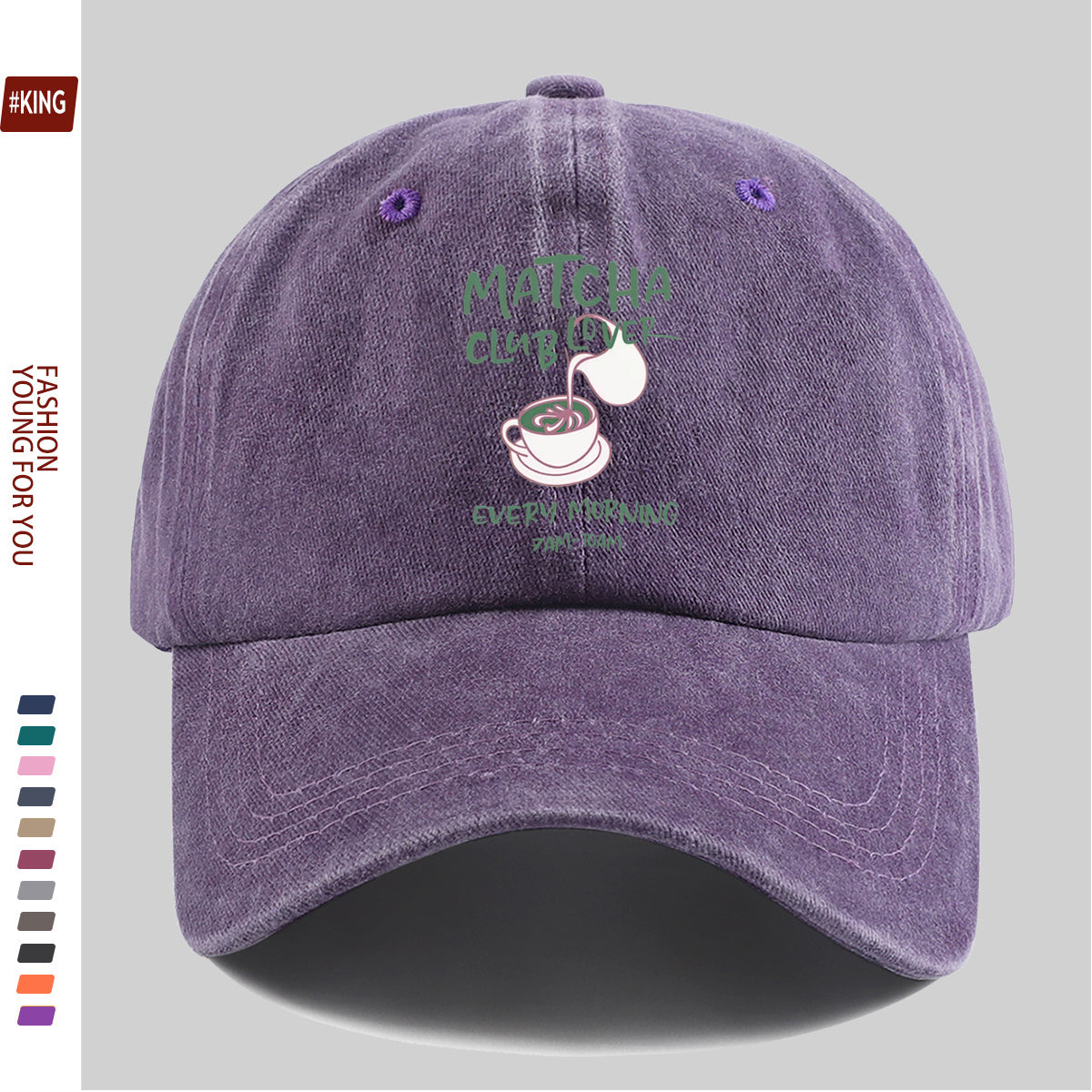 1pc Matcha Drink Pattern Printed Unisex Baseball Cap, Fashionable And Easy Versatile Urban Hat, Multifunctional Outdoor Sports Cap, Comfortable And Breathable Trucker PAPA Hat, Adjustable Outdoor Fishing Hat, Available in Multiple Colors