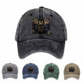 Ancient-Style Warrior Baseball Cap with Three Samurai Dragon Motifs-Essential for Themed Events And Role-Playing.