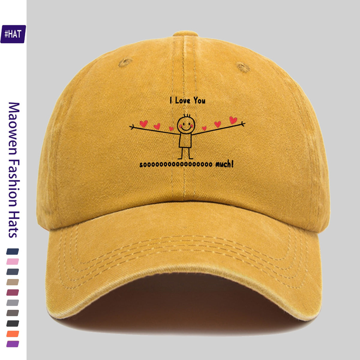 1 Vintage Washed Distressed Baseball Cap, Stylish, Easy to Match, and Attractive, Unisex Snapback Cap with Adjustable Size. The Feature Is the Fun Cartoon Character Design with Happy Faces. This Fashionable Street-style Hat Is Also Known As
