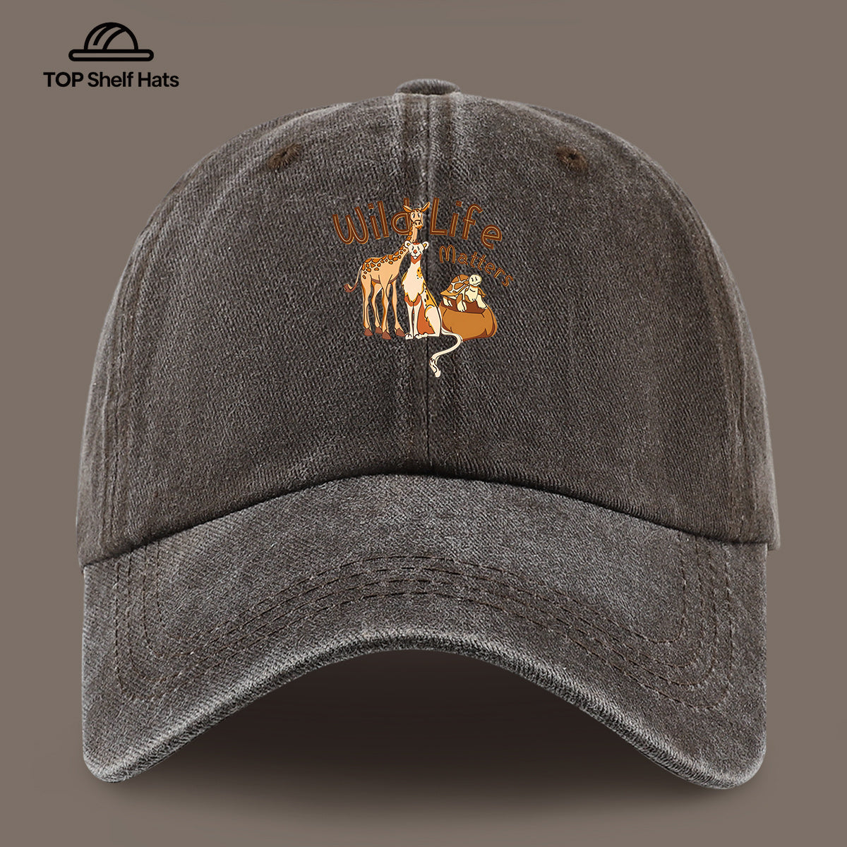 1pc Wild Life Matters Animal Print Baseball Cap - Adjustable Vintage PAPA Trucker Hat Suitable for &, Lightweight Breathable Dad Cap for Outdoor, Beach, Hiking, Skateboarding, Casual Wear - Ideal, Holidays, Urban Style