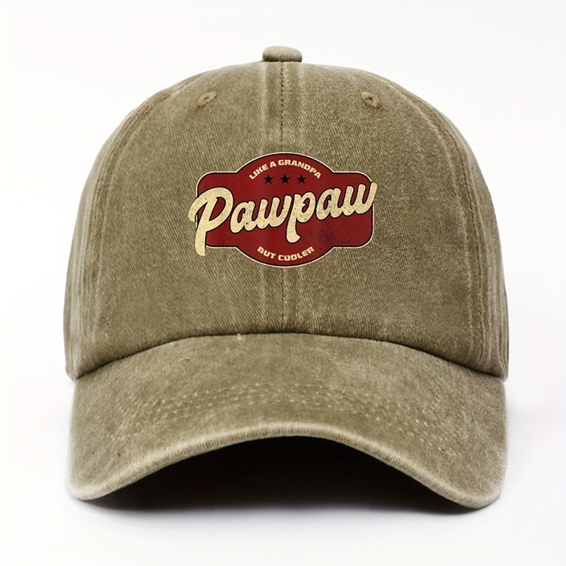 Men's Vintage Baseball Cap with "Cool as Grandpa" Humorous Graphic Print - Adjustable Back-Closure Lightweight Non-Stretch Suitable for Outdoor, Casual, Sports & Casual Attire - Retro Grandpa Design for Leisure Activities