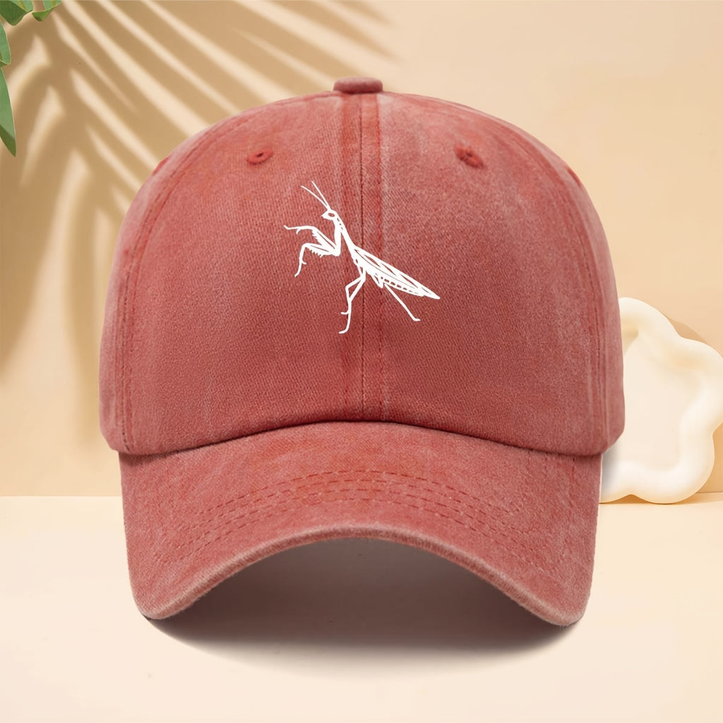 Men' & Women' Praying Mantis Print Trucker Hat - Adjustable Soft-Top Cap with Insect Design, Curved Brim Suitable for Casual,, Parties, for All- Outdoor Wear, Hip-Hop Style for Trucking, Driving, Daily Use