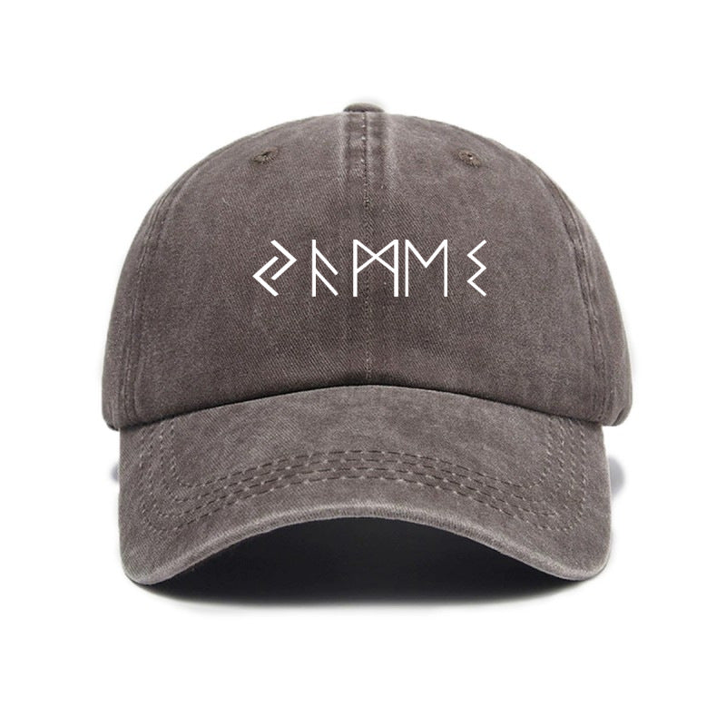 Fashion Easy Letter Print Washed Distressed Soft Top Sunshade All-Match Baseball Cap Unisex Fashion Baseball Cap