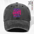 Unisex STAY GRATE FUL Letter Print Washed Vintage Baseball Cap Fashion Men Women Sun Hat Adjustable Size Trucker Cap Suitable for All Seasons Daily Wear