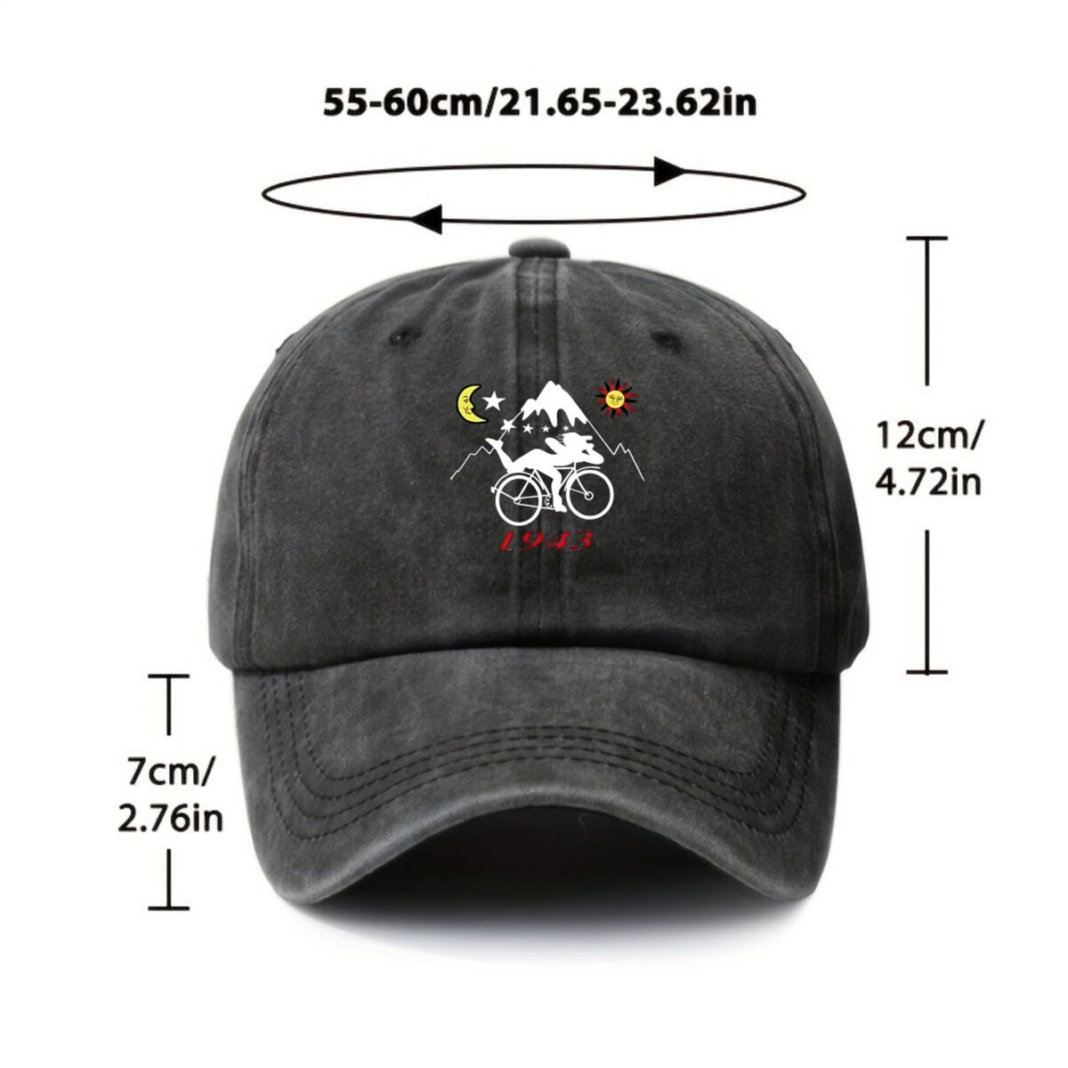 Ycle Day Al Hofmann Art Men' & Soft Top Baseball Cap - Adjustable Dad Hat with Al Hofmann Art, Breathable Pull-String Closure, Machine Washable Suitable for Outdoor Sports, Driving, Casual Wear, Street Style