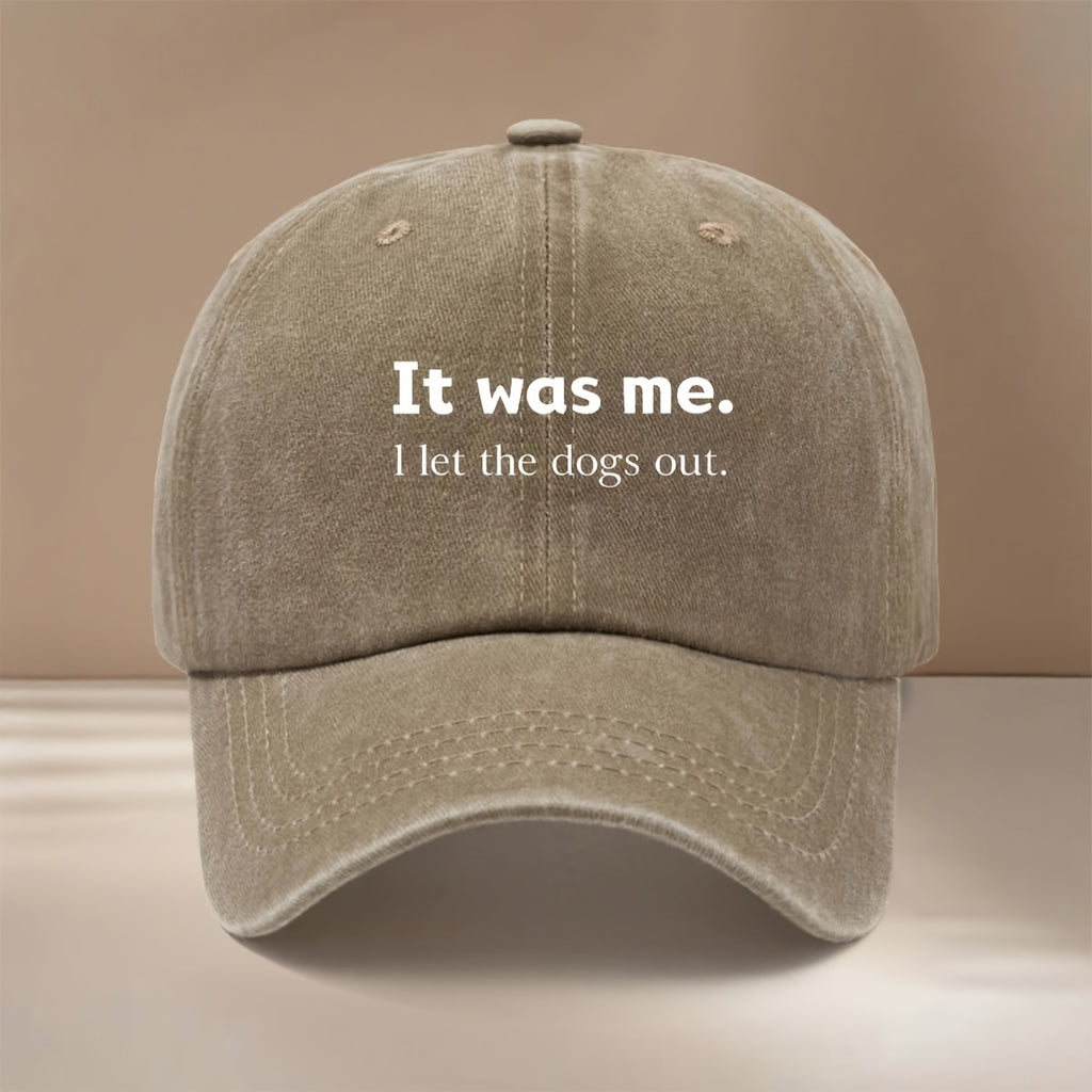 This Is a "IT Was Me." Printed Baseball Cap with a Relaxed, Adjustable Fit. It's a Unisex Hip-hop Hat, a Comfortable and Simple Snapback Cap Suitable for Outdoor Sports, Dinners, and Camping. It's a Lightweight,  Curved-brim Hat That Pairs Well