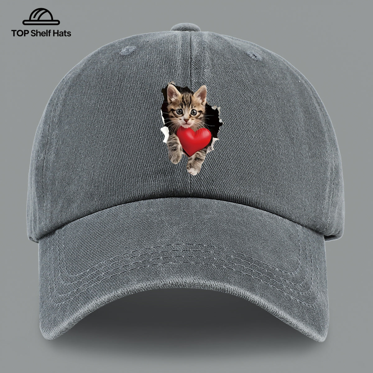 1pc Kitten Print Baseball Cap for Women & Men - Adjustable Snapback, Lightweight Breathable Suitable for Beach, Hiking, Fishing, Daily Wear - Cute Kitten Cap for Outdoor Sports, Gifts for Birthdays, Valentines, for &