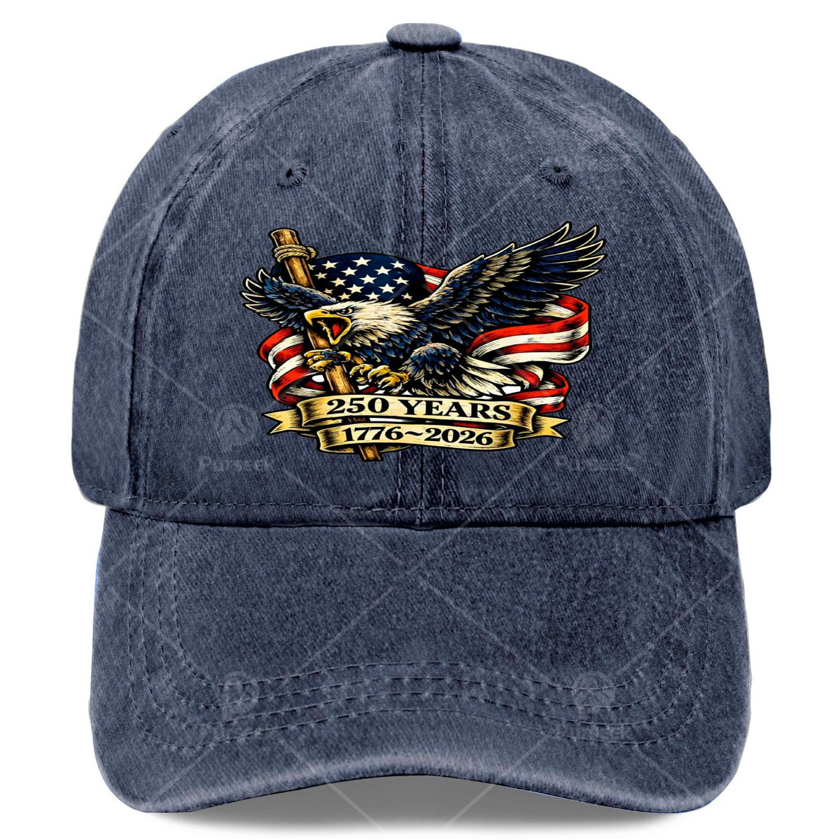 Vintage Patriotic Eagle and Flag 250 Years 17762026 Baseball Hat Unisex