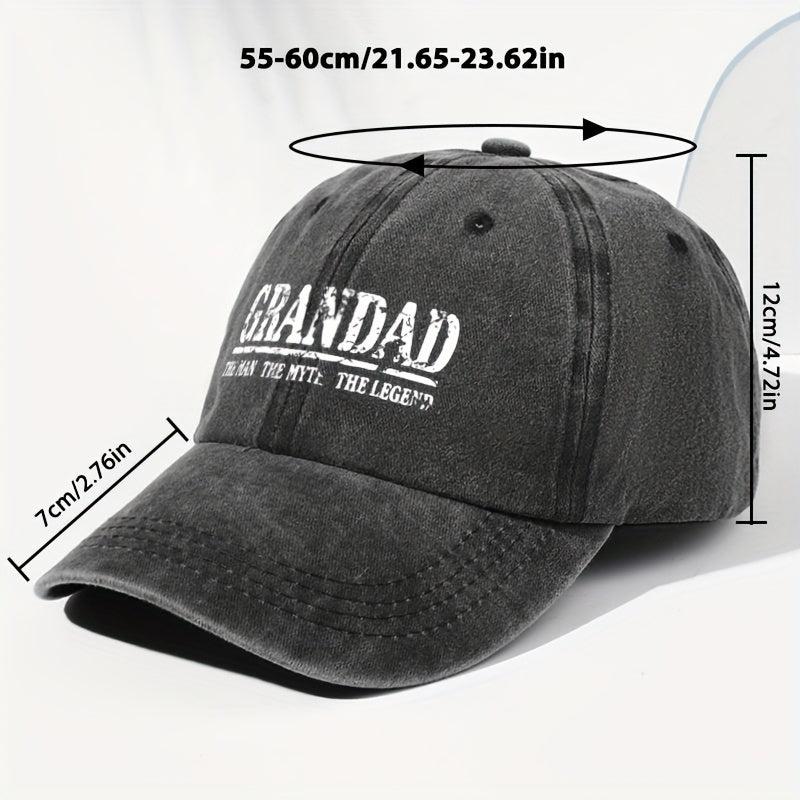 Unisex Letter Print Washed Vintage Baseball Cap, Fashionable Sun Outdoor Hat for Men and Women, Adjustable Trucker Hat Suitable for All Seasons and Daily Wear