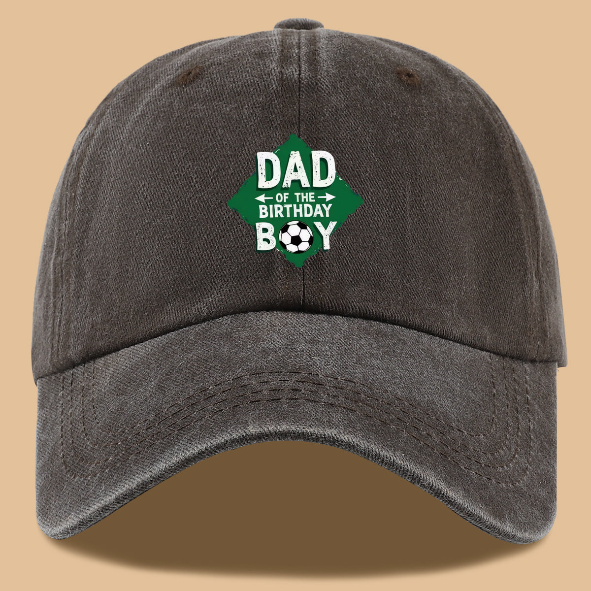 1pc Soccer Theme "DAD OF THE BIRTHDAY BOY" Print Baseball Cap Comfortable Breathable Sun Hat Fashionable Beautiful Men'S Casual Baseball Cap Adjustable Size Dad Activity Hat Outdoor Sun Visor Hat Suitable for Birthday Parties, Friend Gatherings