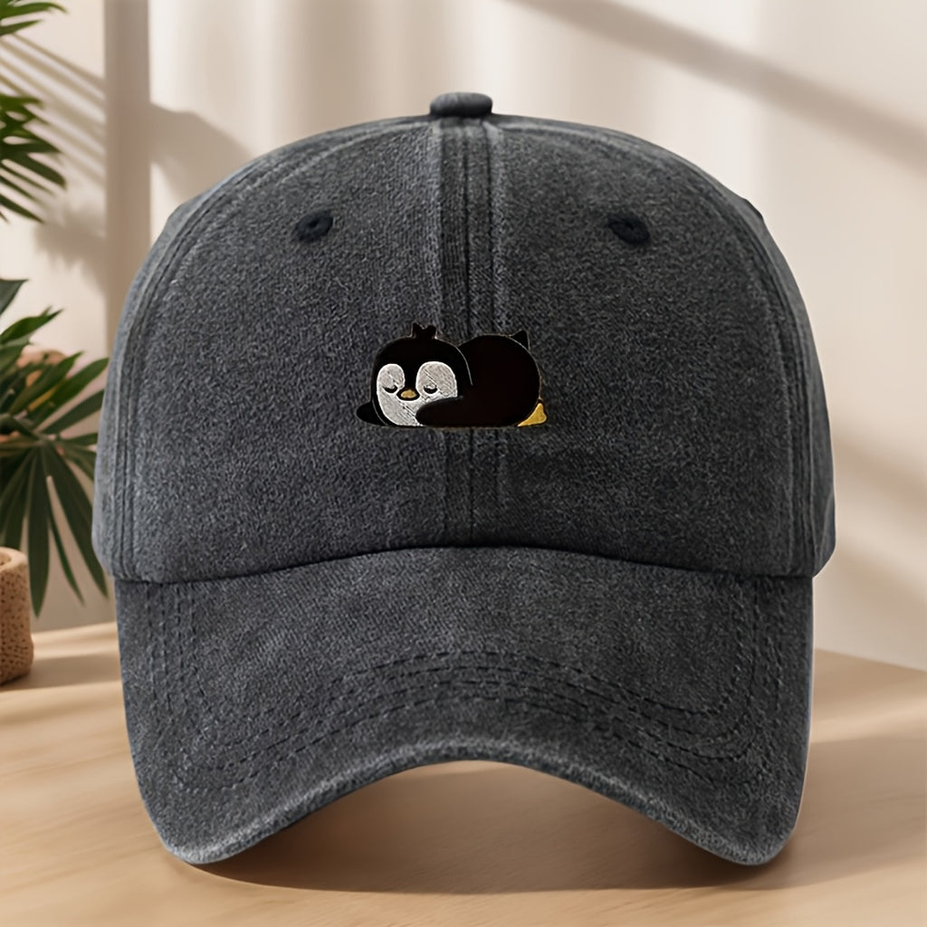 Men'S Summer Casual Washed Baseball Cap, Lightweight Adjustable Outdoor Sun Hat for Everyday