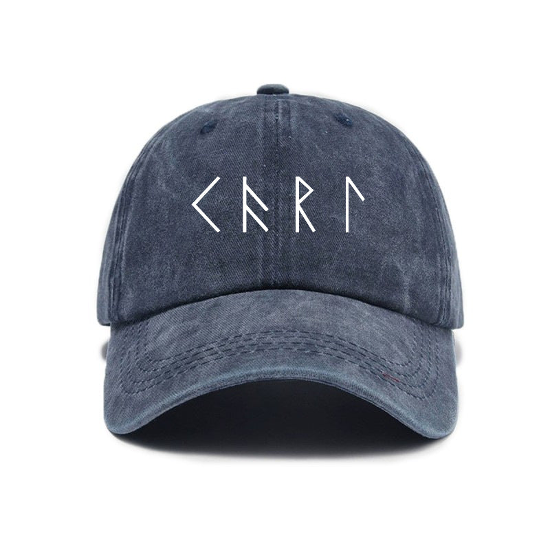 Washed Distressed Printed Baseball Cap Easy Character Print Washed Distressed Soft Top Sun Hat Unisex Fashion Trendy Baseball Cap