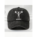 Men' & Women' Vintage Deadlift Weightlifting Cap - Retro Gym Workout Hat with Deadlift Graphic, Machine Washable Fitness Headwear Suitable for Gym, Streetwear, Deadlift Training Gift for Weightlifters
