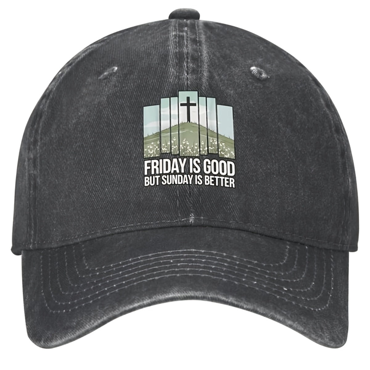 Unisex Y2K Retro Christian Baseball Cap with Face- & Full Print Positioning - Suitable for Couples, Baptism, Easter Sunday Church Hats, Machine Washable Pull-String Cap for Men and Women