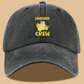 1pc Lemon-Themed "LEMONADE CREW" Printed Baseball Cap, Fresh Summer Style Sun Hat, Fashionable And Fun Design, Unisex Duckbill Cap, Adjustable Size, Casual Outing Sun Hat, Bestie Gathering Bestie Hat, Couple Date Couple Hat, Suitable for Picnics