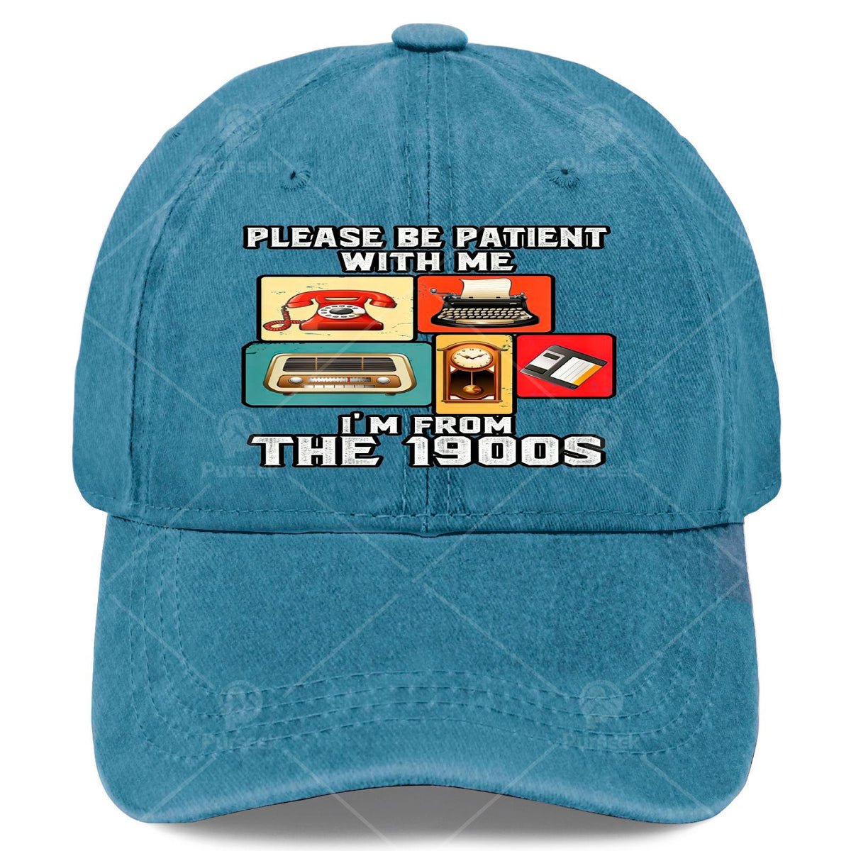 Please Be Patient with Me Im from The 1900s Funny Vintage Baseball Hat Unisex