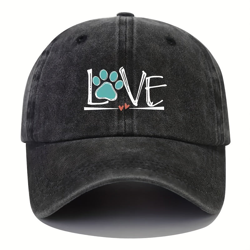 Lightweight Adjustable Baseball Cap with a Paw Print Design, Suitable for Both Men And Women, Perfect for Golf And