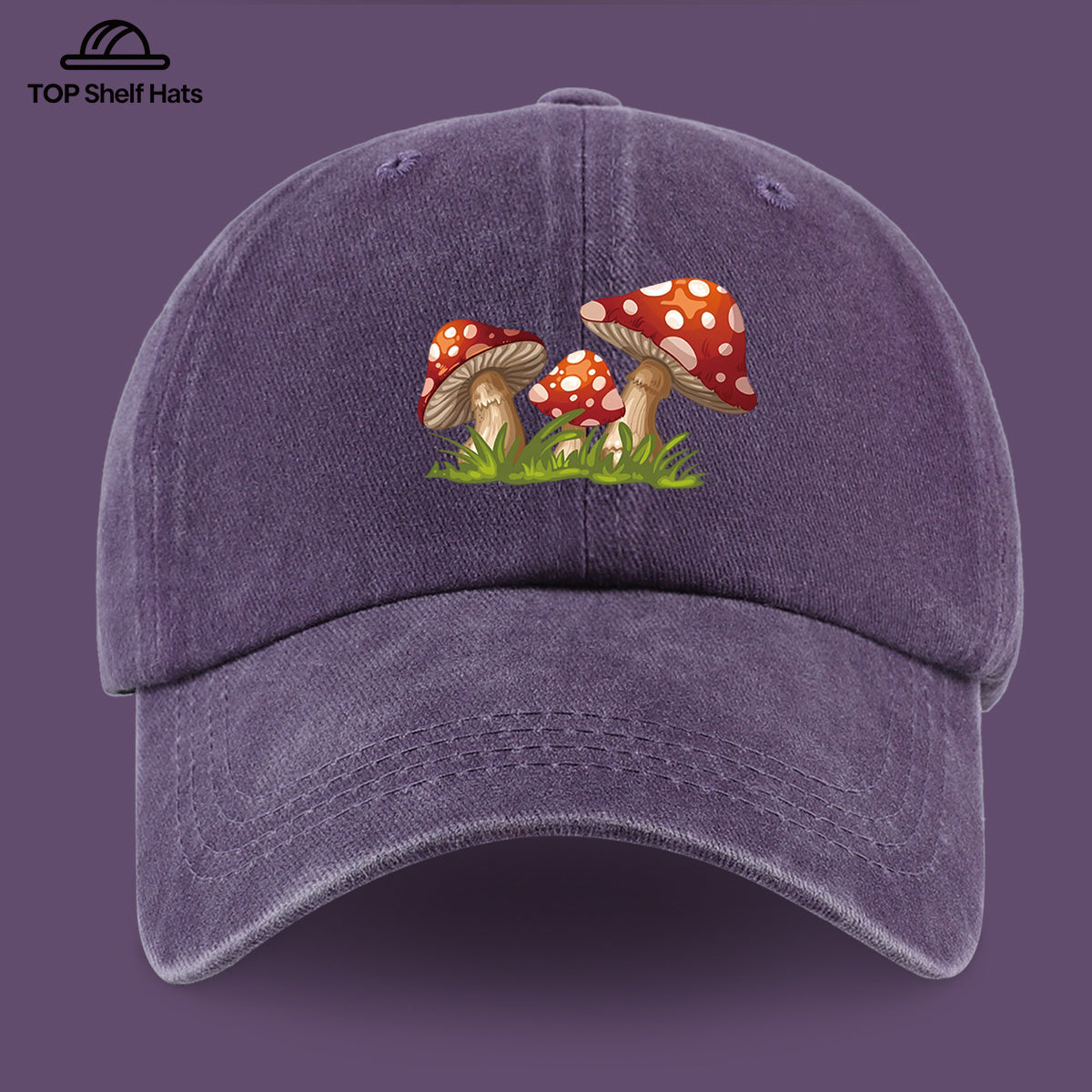 1pc Fun Cartoon Mushroom Print Baseball Cap | Lightweight, Comfortable, Breathable, Adjustable Fit, Ideal for Valentine'S Day Gift, Suitable for Beach Holidays, Casual Wear, Outdoor Activities, Fishing, And More