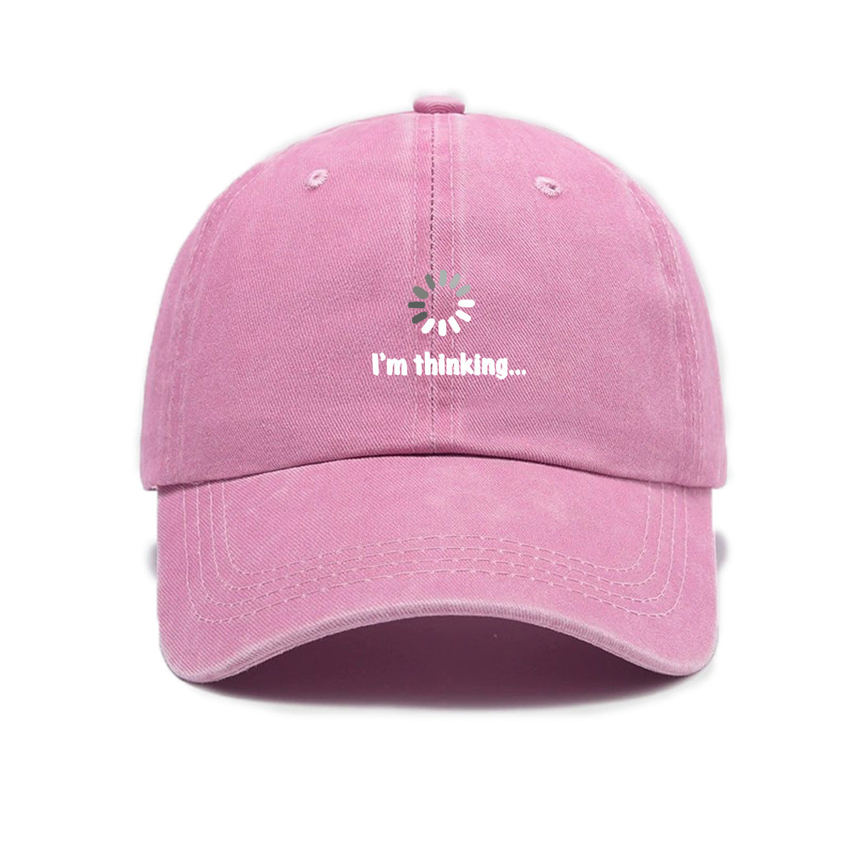 Unisex Cross-Border Versatile Fashion Trend Symbol Print Washed Distressed Soft Top Sun Visor Baseball Cap