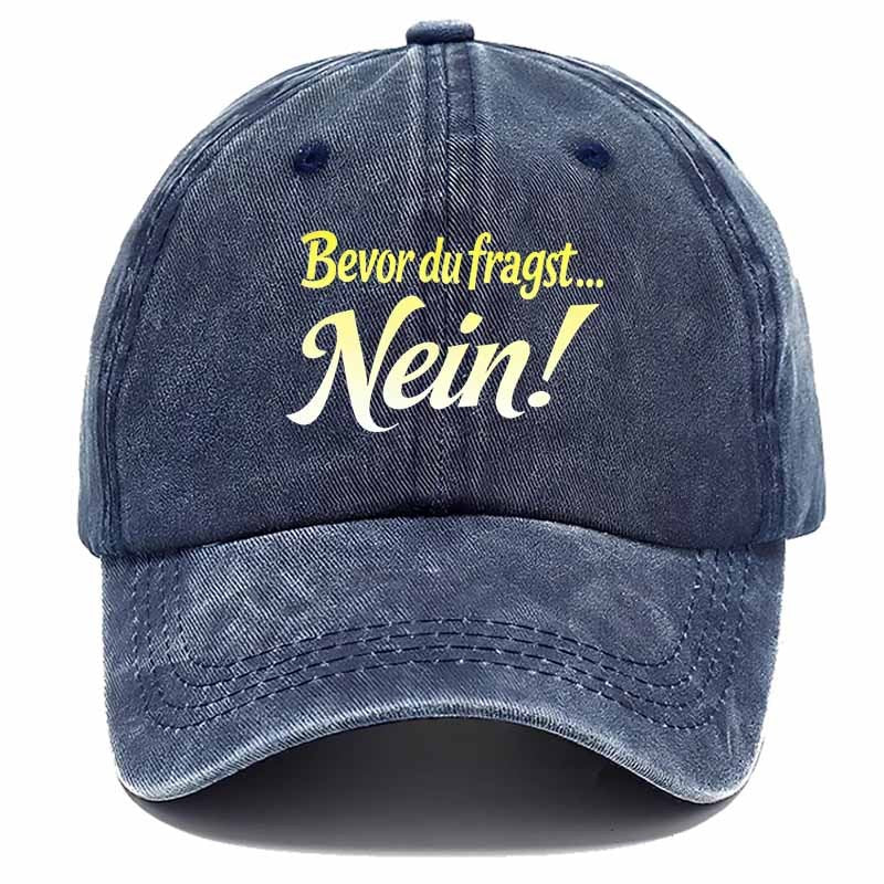 Trendy Baseball Cap Adorned with German Slogans, a Choice Full of Youthful
