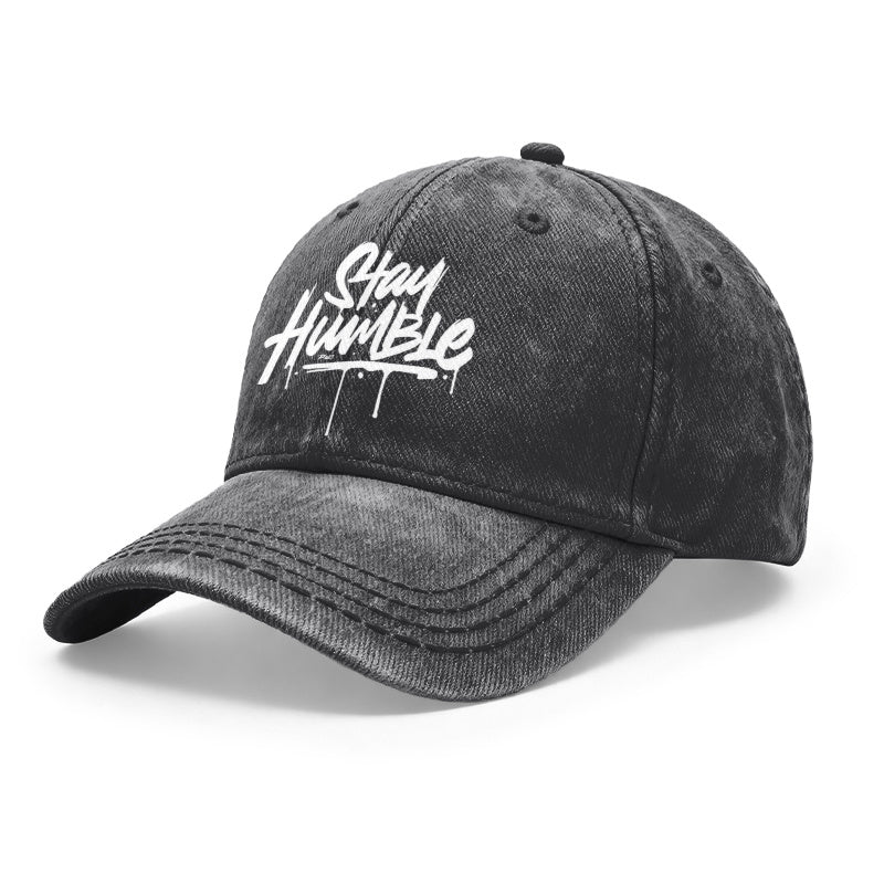 1pc of Retro-Style Unisex Baseball Caps Featuring a 'Stay Humble' Graffiti Art Print. These Adjustable Caps Are Perfect for Outdoor Activities And Casual Outings, Making Them Great Gifts for Both Men And Women, As Well As Friends