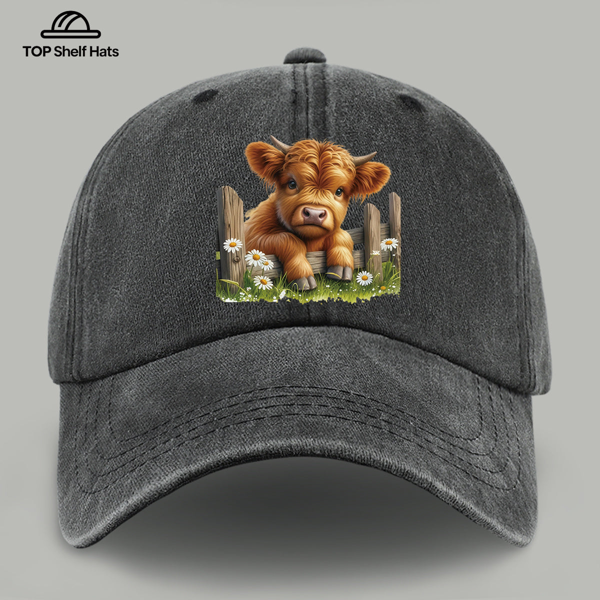 1pc Cute and Adorable Highland Cow Pattern Printed Casual Baseball Cap, Lightweight, Comfortable, and Breathable, with Adjustable Size, Unisex Outdoor Wear and Casual Apparel Accessory, Sun Hat for Mom and Dad's Beach Vacation, Exquisite Gift