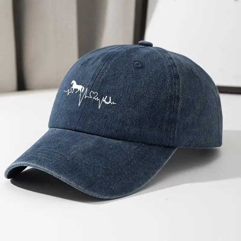 Men's & Women's Adjustable Vintage Washed Trucker Hat - Curved Brim Snapback Cap with Buckle Closure, Machine Washable Outdoor Hip-Hop Cap Suitable for Running, Casual Wear, Gym, - Unisex Washed Cap for Trucker Style