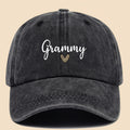 1pc Fashionable "Love And Grammy" Fun Print Baseball Cap, Minimalist Pattern Design, Black Papa Trucker Hat, Breathable And Comfortable, Solid Color Easy, Vintage Soft Top Curved Brim Dad Hat, Adjustable Size, Unisex, Youth Couple Skateboard Hat, C