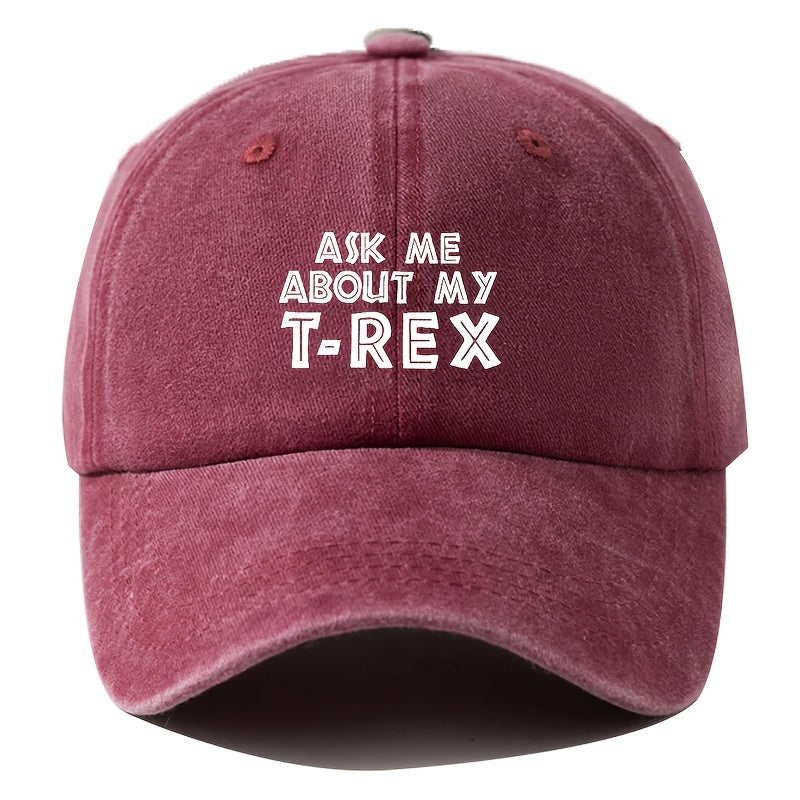A Printed Washed Vintage Unisex Baseball Cap, Adjustable, in European and American Fashion, Featuring a Duckbill Style, Suitable for Outdoor Camping, Travel, Parties, Hip-hop, and Curved-brim Designs, Making It a Trendy Baseball Cap
