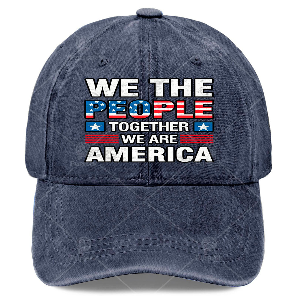 Together We Are America US Flag Vintage Baseball Hat Unisex Vintage Washed
