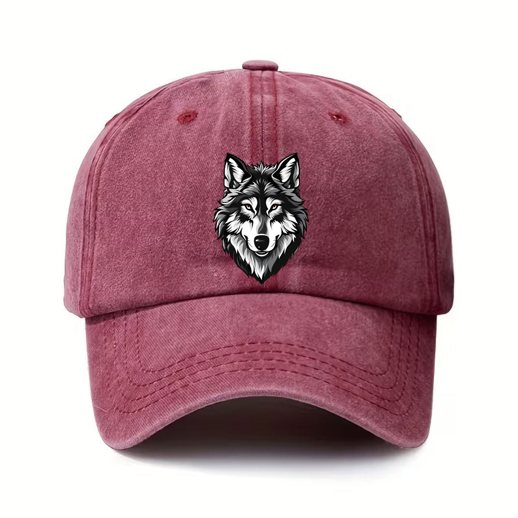 A Stylish And Easy-To-Match Printed Husky Baseball Cap, Suitable for All Genders. It Features a Classic Vintage Wash Effect And a Lightweight Curved Brim Design, Making It Perfect for Outdoor Activities And an Ideal Choice for Vacations, Travel, And