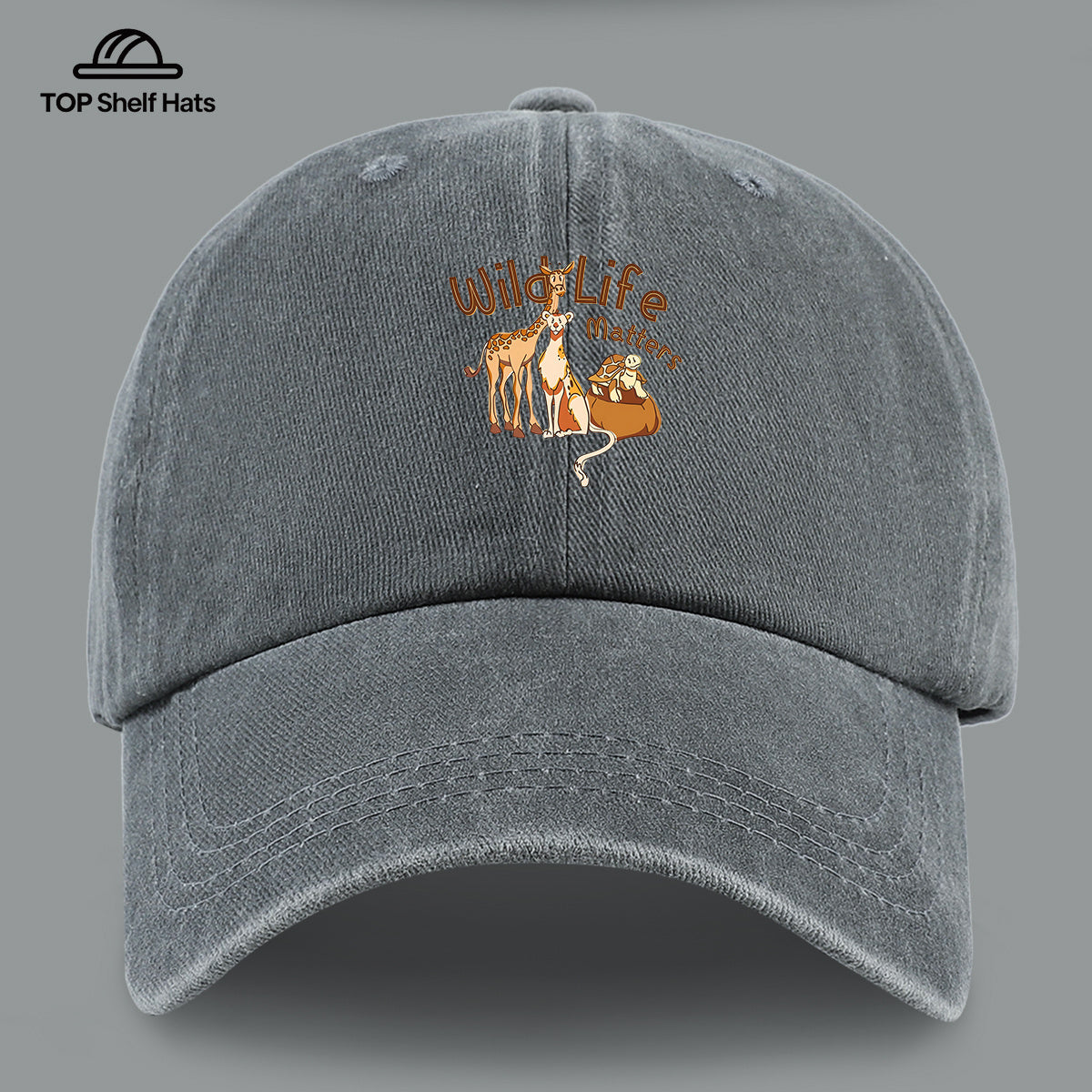 1pc Wild Life Matters Animal Print Baseball Cap - Adjustable Vintage PAPA Trucker Hat Suitable for &, Lightweight Breathable Dad Cap for Outdoor, Beach, Hiking, Skateboarding, Casual Wear - Ideal, Holidays, Urban Style
