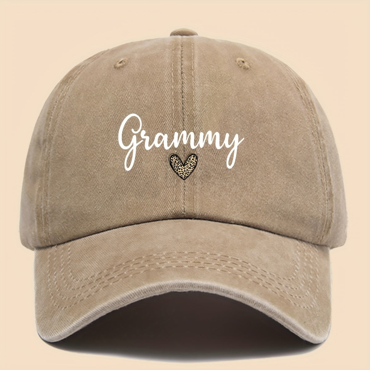 1pc Fashionable "Love And Grammy" Fun Print Baseball Cap, Minimalist Pattern Design, Black Papa Trucker Hat, Breathable And Comfortable, Solid Color Easy, Vintage Soft Top Curved Brim Dad Hat, Adjustable Size, Unisex, Youth Couple Skateboard Hat, C